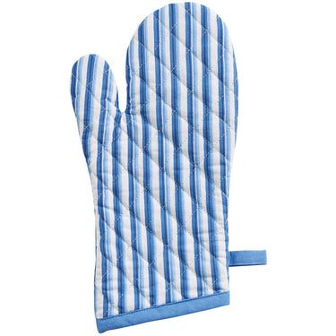 Patricia Heaton Home Florals And Flitters Stripe Oven Mitt Blue Set of 2 Park Designs - The Fox Decor